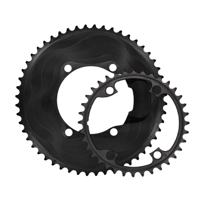 Paire de Plateaux 12V ALUGEAR AERO 110 BCD pour Shimano Noir