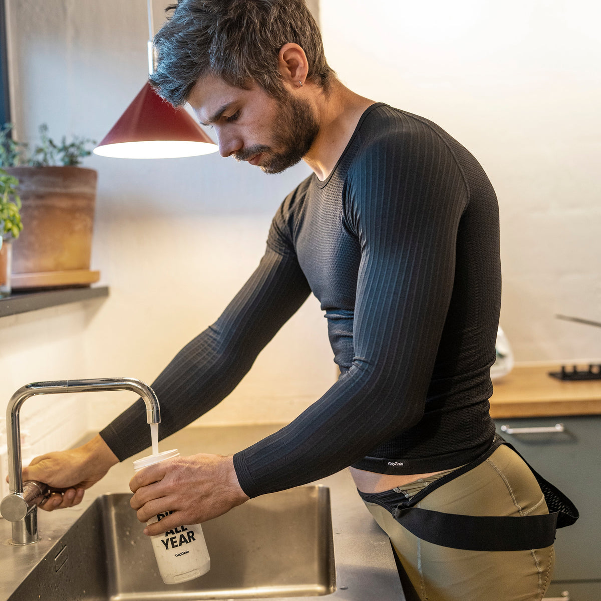 Svart långärmat underställ GRIPGRAB PACR SPRING AUTUMN SEAMLESS