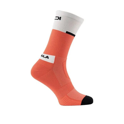 Calcetines SIDI NEO Coral fluorescente/Blanco