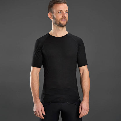 Termalna potkošulja kratkih rukava GRIPGRAB MERINO BLEND THERMAL crna