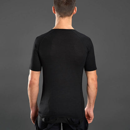 Termalna potkošulja kratkih rukava GRIPGRAB MERINO BLEND THERMAL crna
