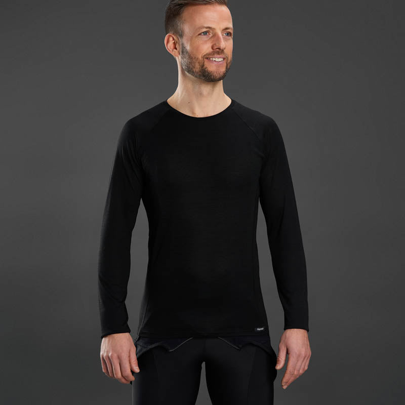 GRIPGRAB MERINO BLEND THERMAL langærmet undertrøje i sort