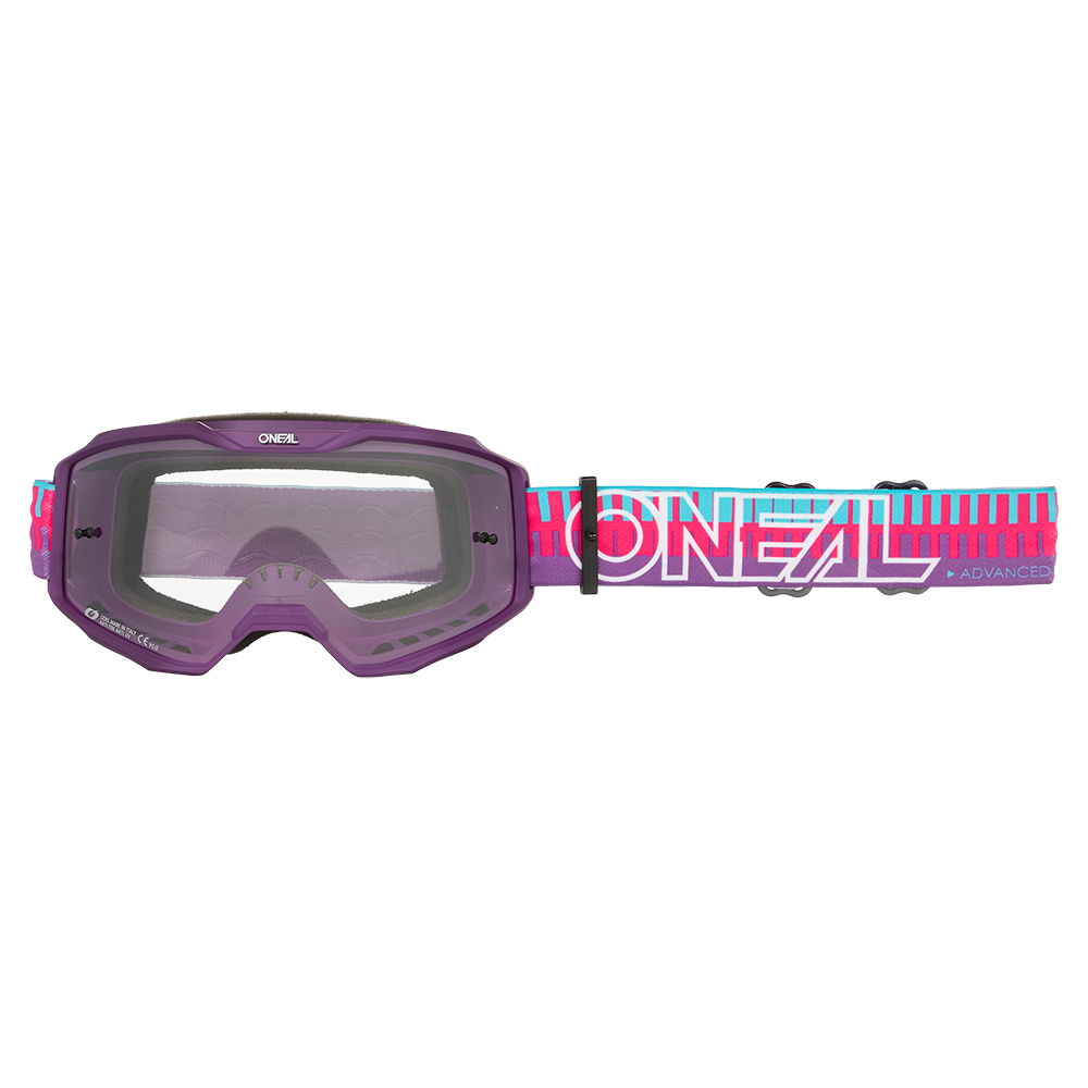 Masque O'NEAL B-10 STRIPED Rose/Violet  Écran Clear