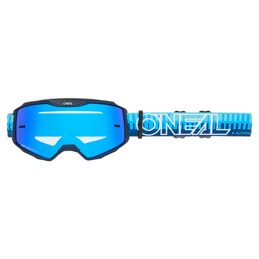 Masque O'NEAL B-10 STRIPED Bleu Écran Radium Blue