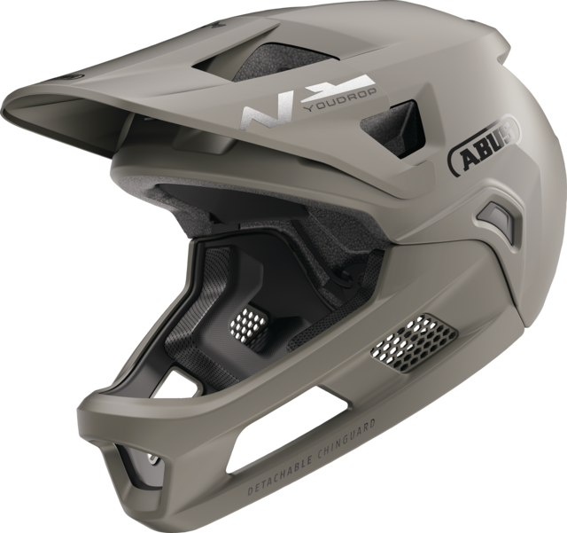 Capacete MTB ABUS YOUDROP FF Junior Dust Cinzento