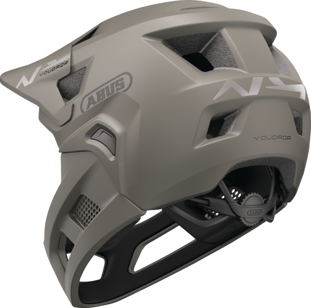 Capacete MTB ABUS YOUDROP FF Junior Dust Cinzento