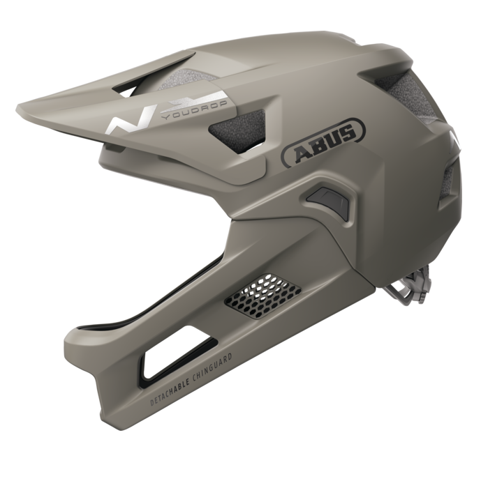 Capacete MTB ABUS YOUDROP FF Junior Dust Cinzento