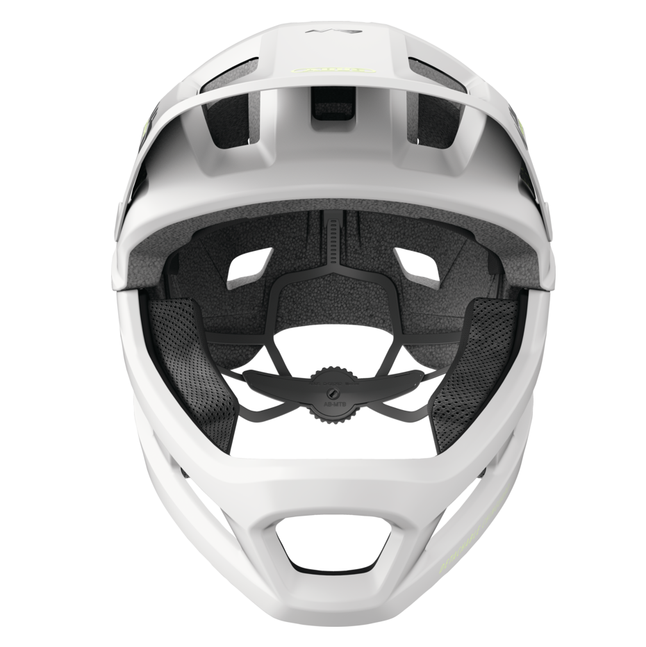 Casco MTB ABUS YOUDROP FF Junior Limón Blanco