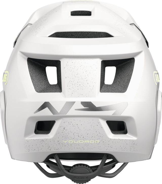 Casco MTB ABUS YOUDROP FF Junior Limón Blanco