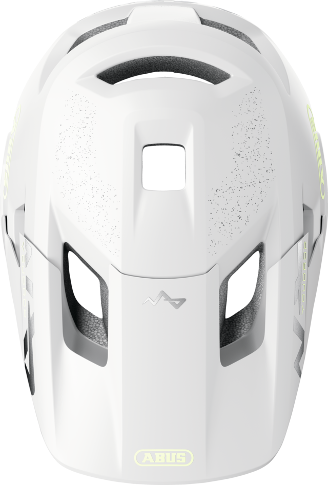 Casco MTB ABUS YOUDROP FF Junior Limón Blanco