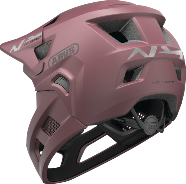MTB-hjelm ABUS YOUDROP FF Junior Blush Rød