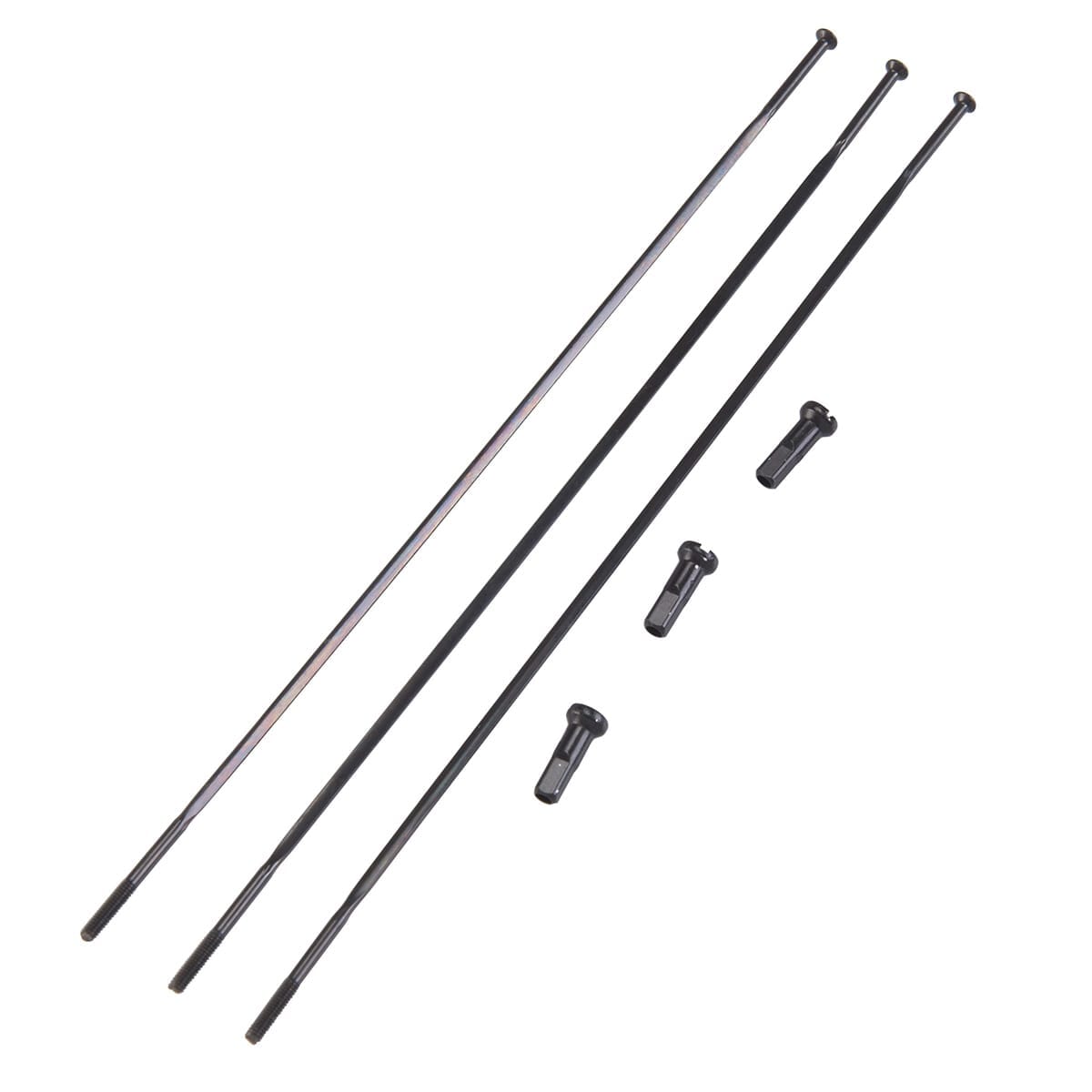 Kit di 3 Raggi Dritti Esterni ZIPP 808 CX RAY Nero 210 mm