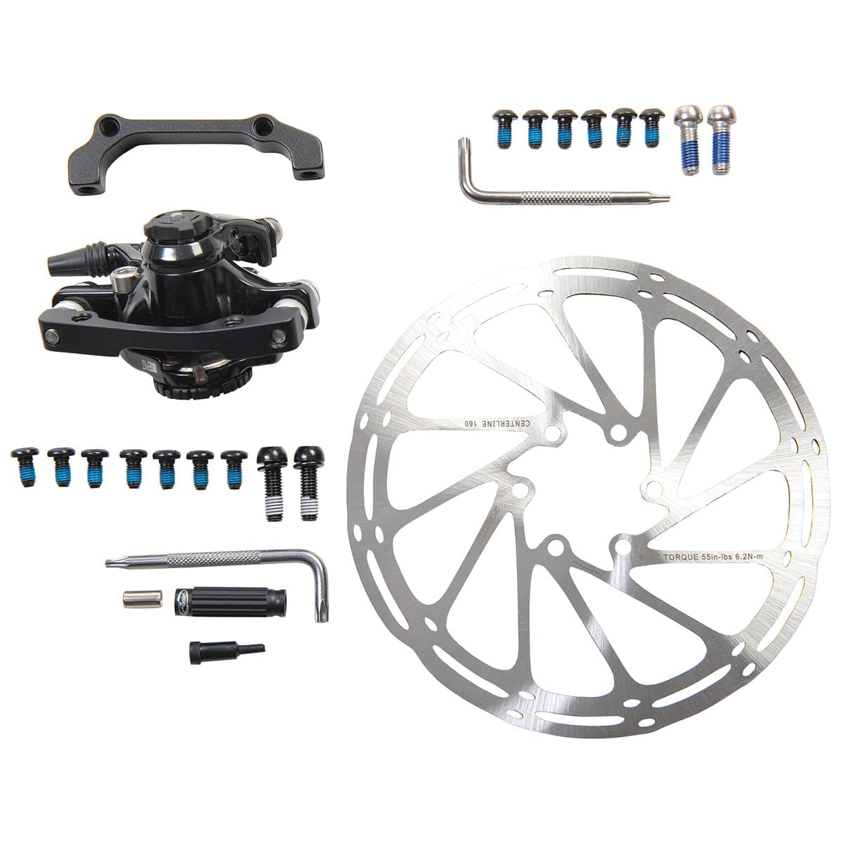 Pinça de Travão a Disco Mecânico Dianteiro SRAM BB7 Road + Disco