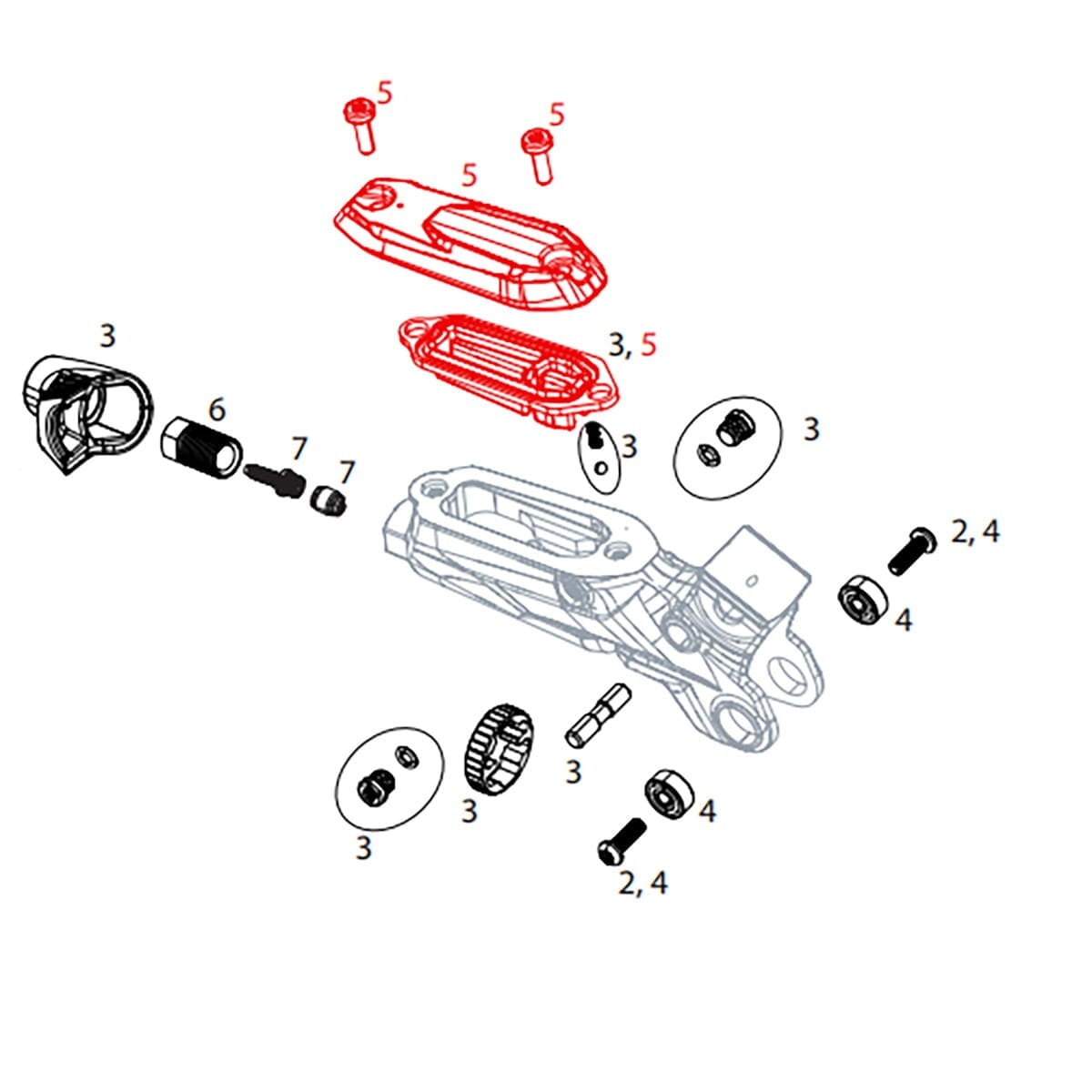 Kit Coperchio per Leva SRAM CODE R B1/RSC A1 #11.5018.022.002