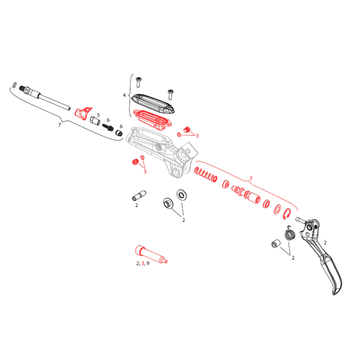 Kit Ricambi Interni per Leva SRAM Level TL/TLM/Ultimate G2 11.5018.005.011