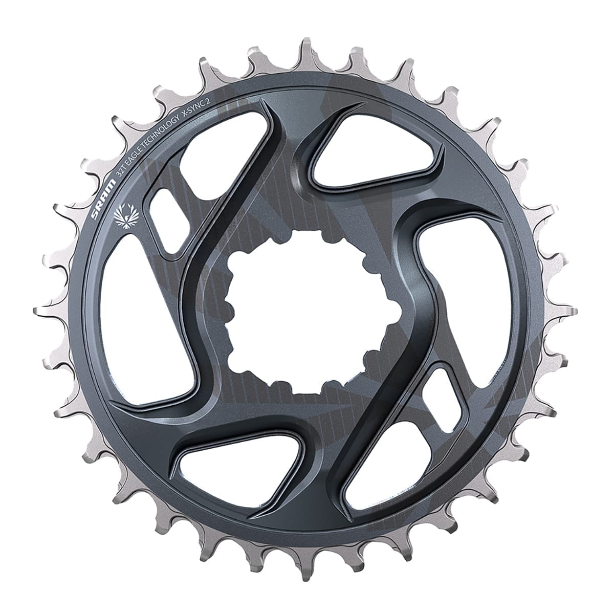 Enkelt Kædeblad SRAM X-SYNC 2 EAGLE 12V Direct Mount Offset 6 mm Månegrå