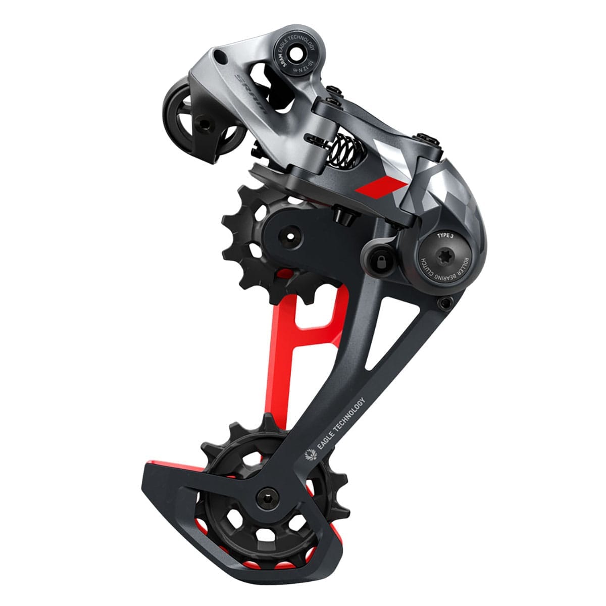 SRAM X01 EAGLE 12V Lang Bur Bagskifter Rød
