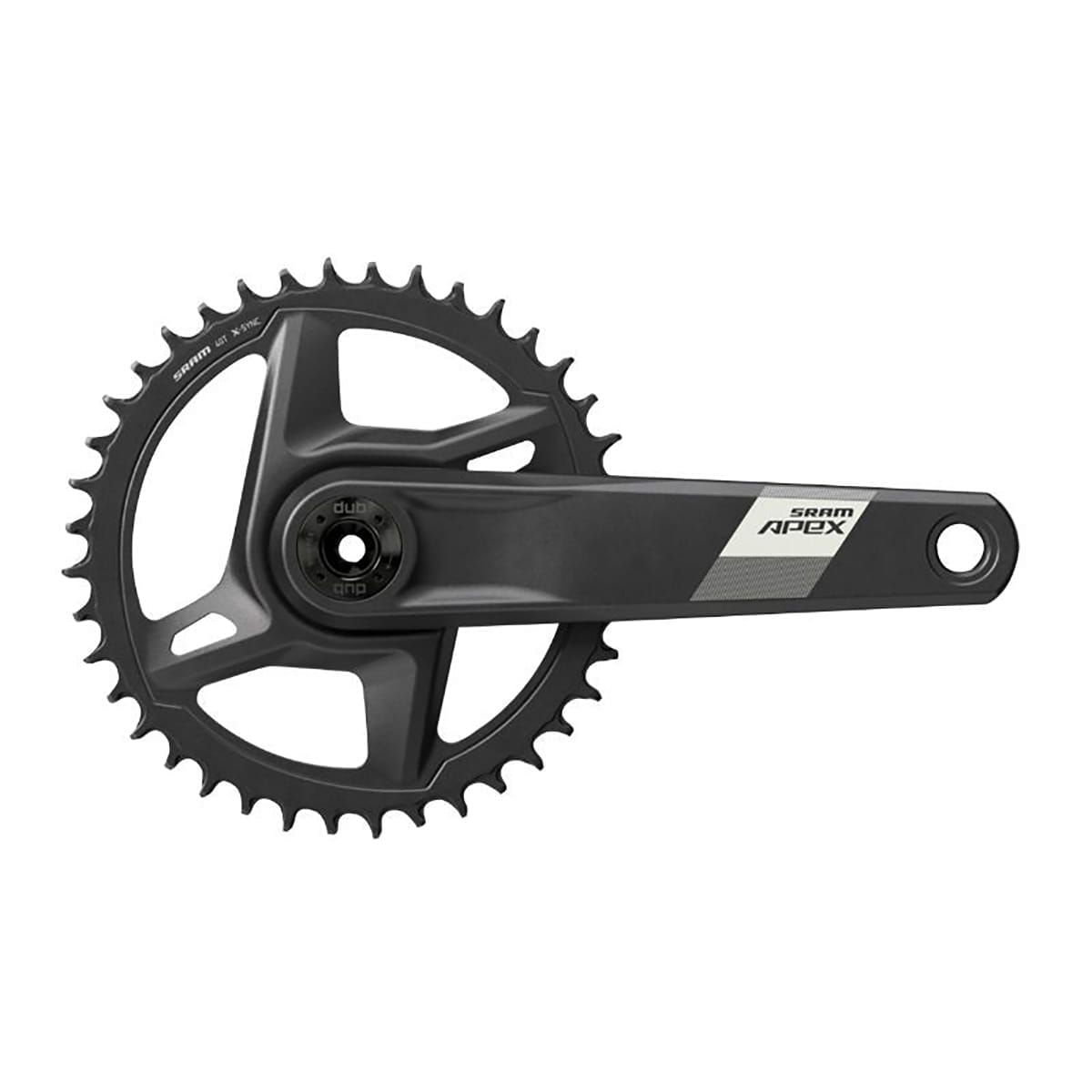 12V SRAM APEX D1 DUB Mono WIDE Direct Mount kranksæt Sort