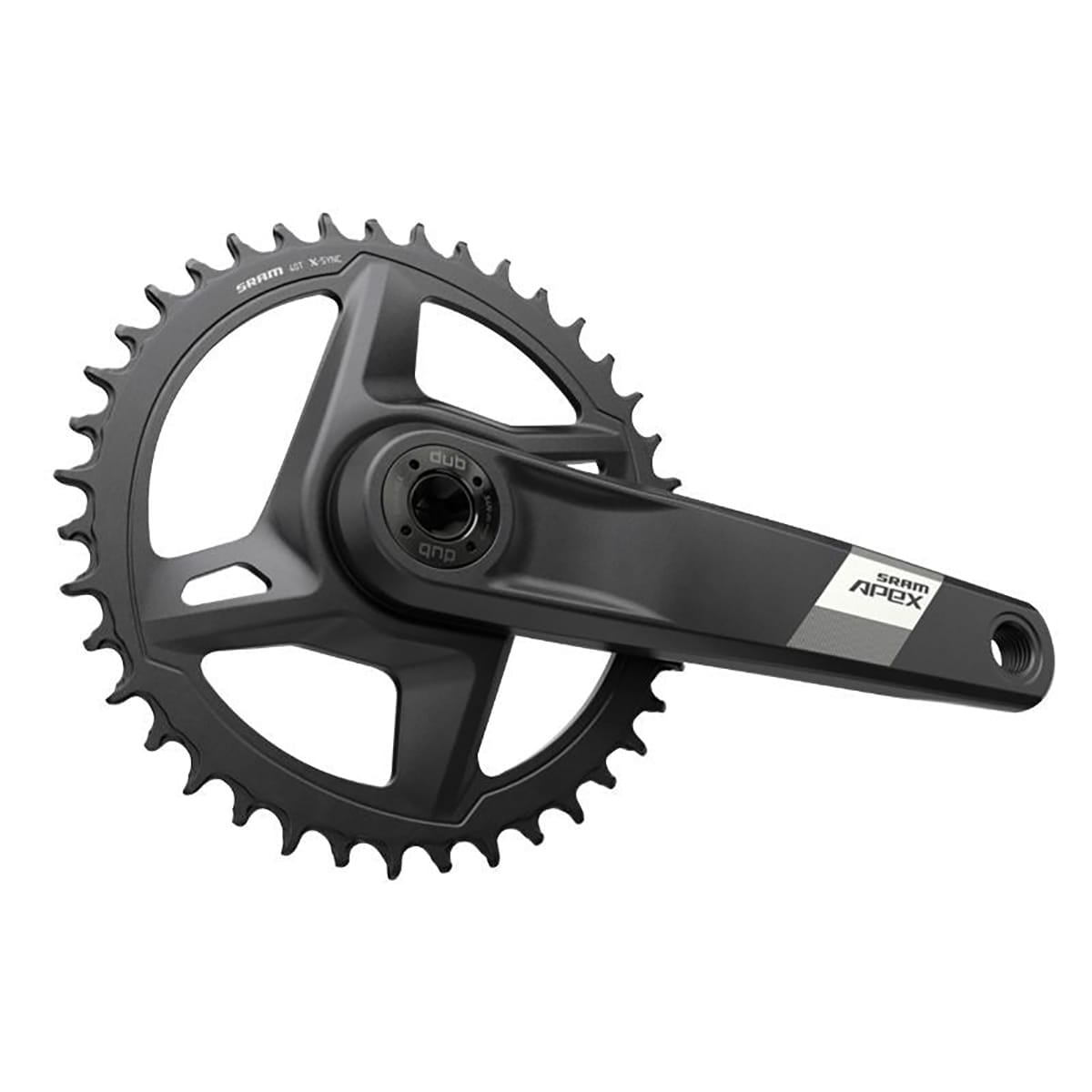 12V SRAM APEX D1 DUB Mono WIDE Direct Mount kranksæt Sort