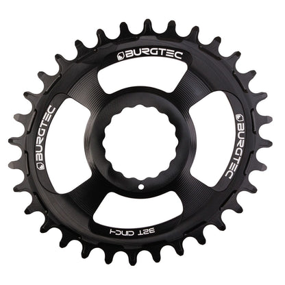 BURGTEC THICK THIN OVAL RaceFace Cinch 10/11/12S Direct Mount Narrow Wide 1x lánctányér Fekete