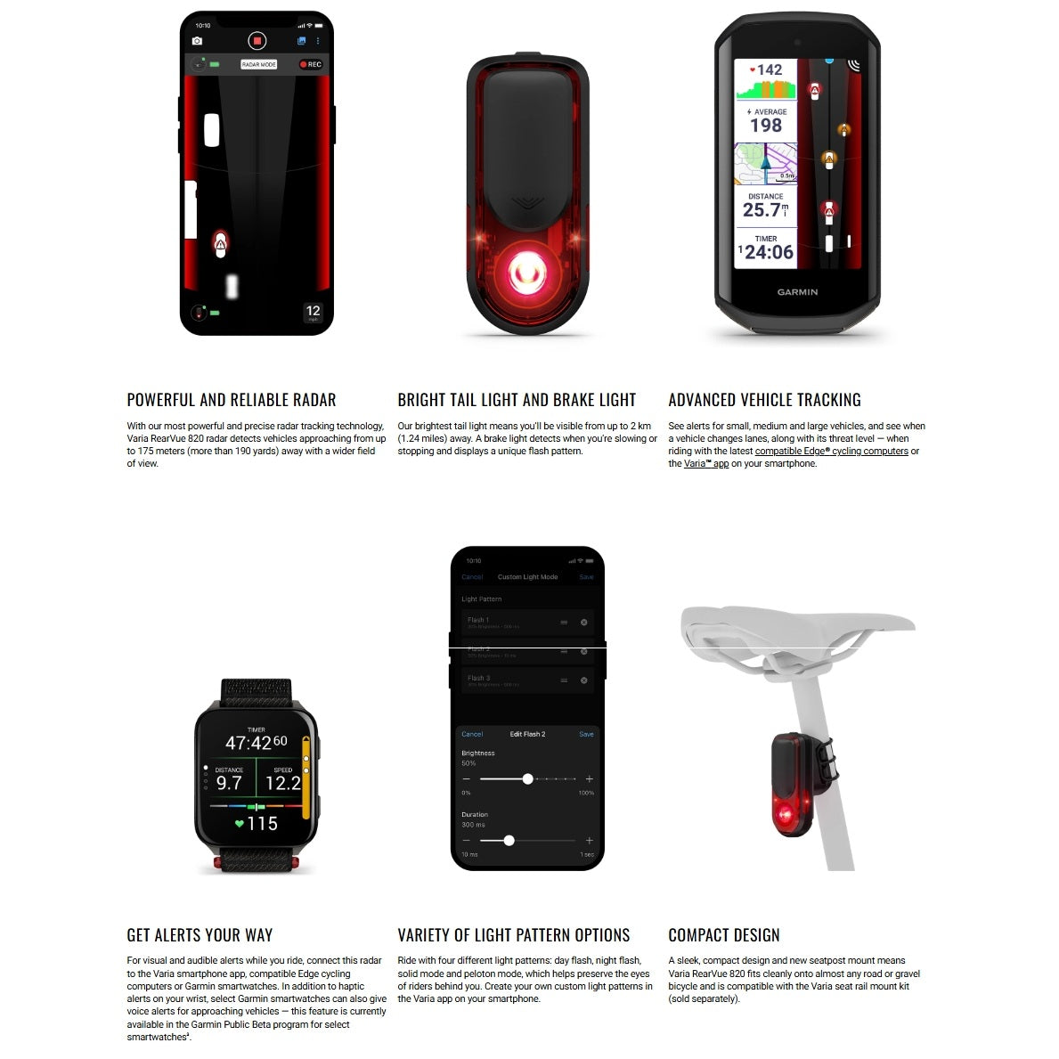 GARMIN VARIA REARVUE 820 Rear Light