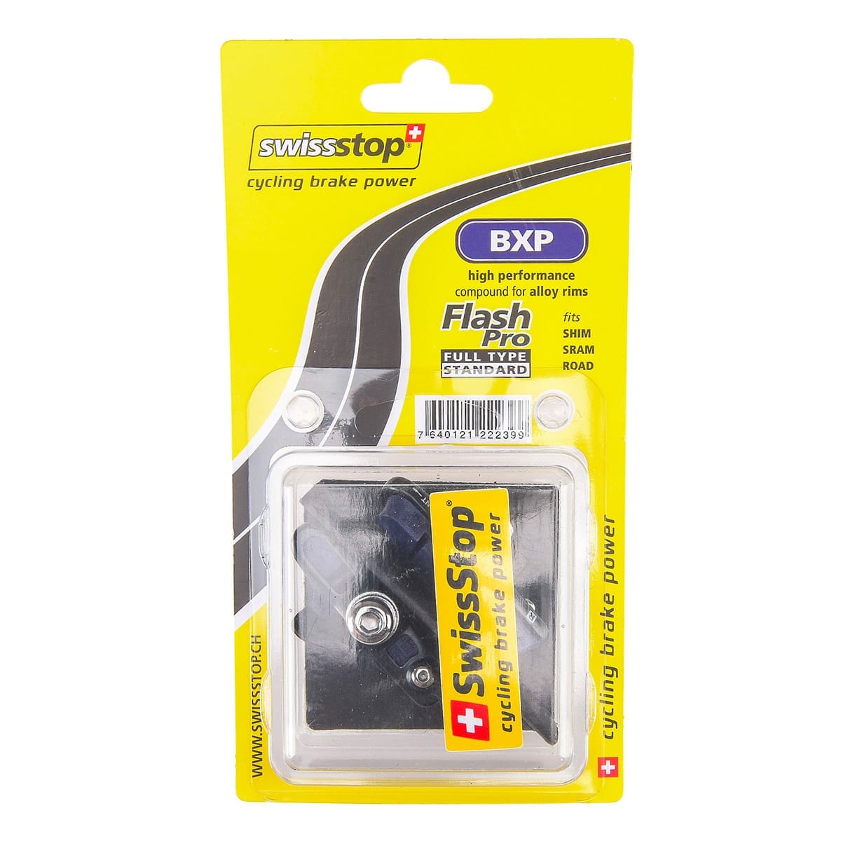 Sada 2 držáků brzdových destiček SWISS STOP ORGANICKÉ FLASH PRO MODRÉ Hliník