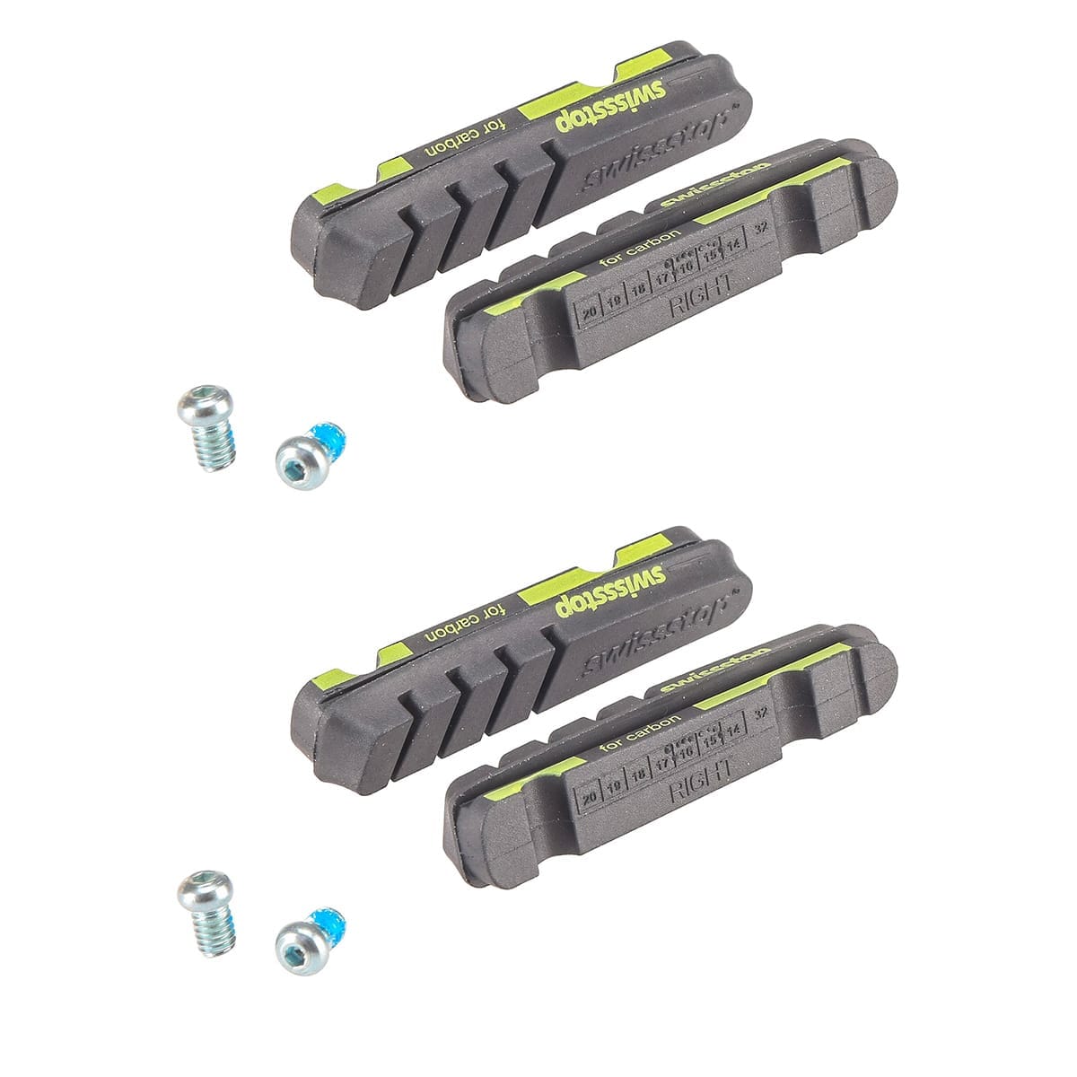 Kit 4 Bremsbeläge SWISS STOP FLASH EVO Schwarz Carbon