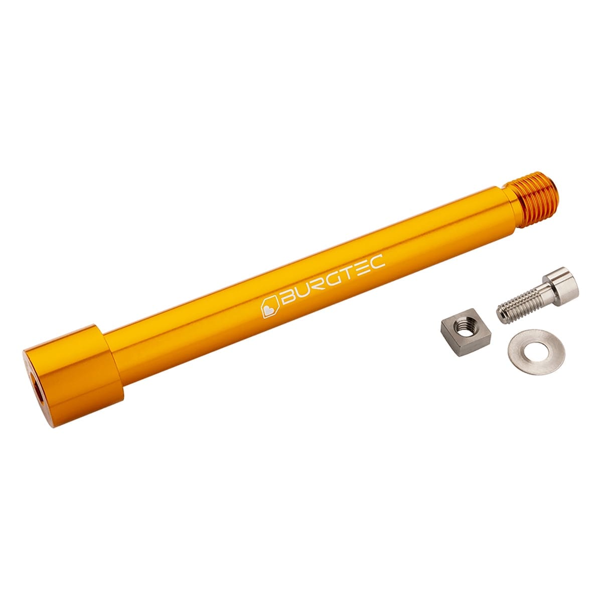 BURGTEC Front Wheel Axle for FOX Fork 15x110 mm Boost KaboltX 2021 Orange