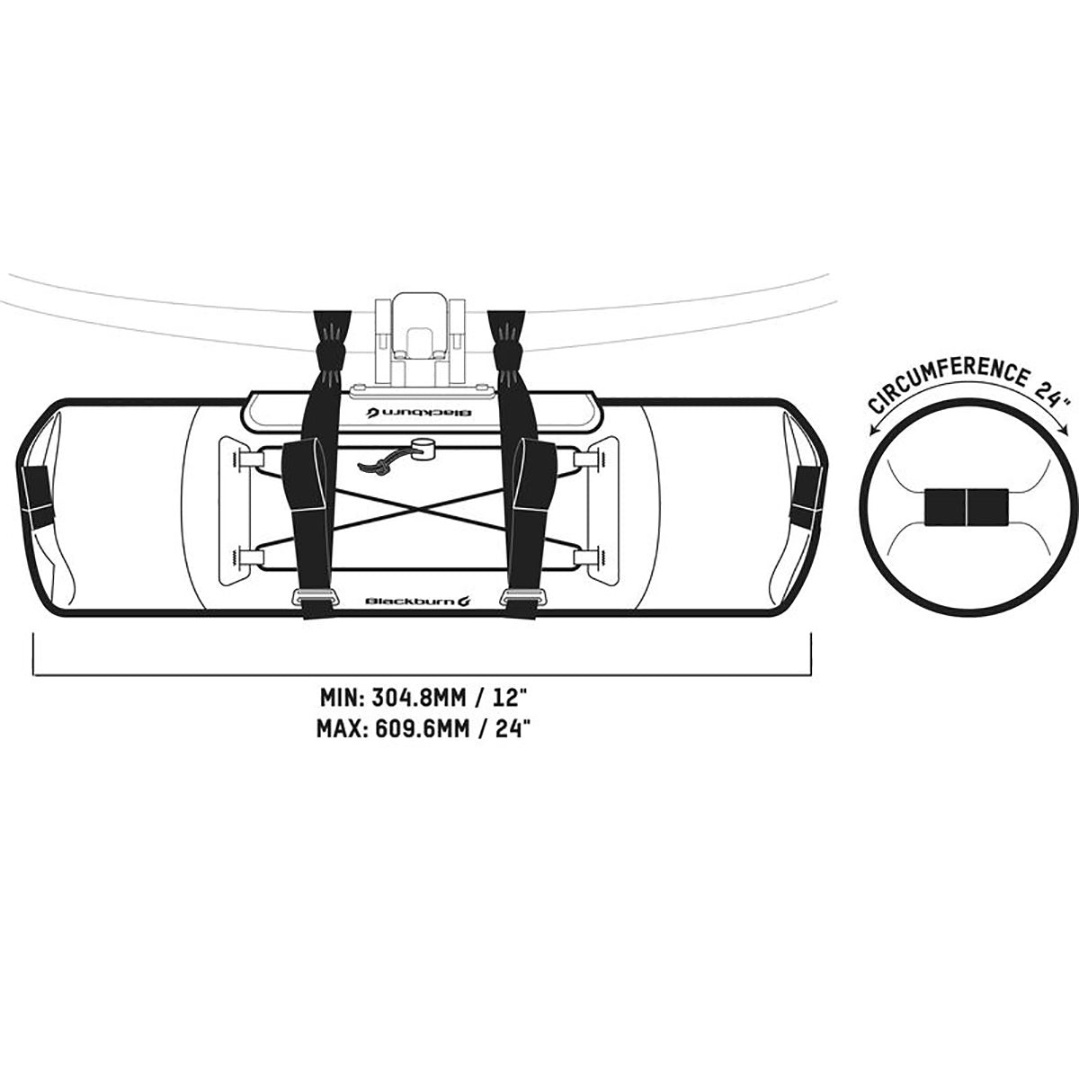 Styr taske BLACKBURN OUTPOST ELITE HB ROLL 14 L Sort