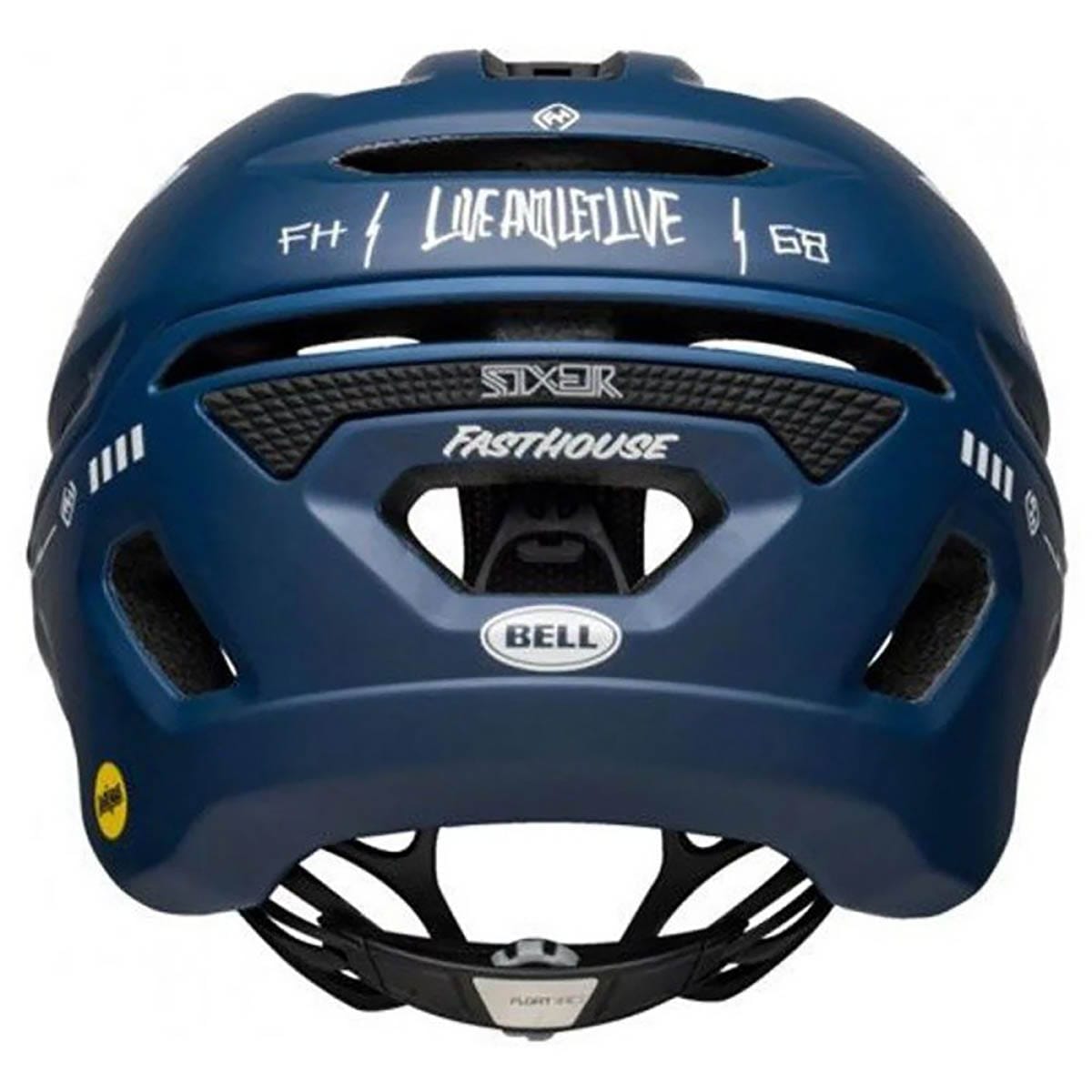 Helma MTB BELL SIXER MIPS FAST HOUSE Modrá/Bílá