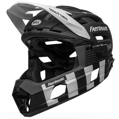 MTB helma BELL SUPER AIR R MIPS FAST HOUSE Černá/Bílá
