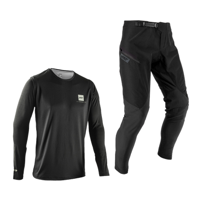 LEATT MTB GRAVITY 1.0 Junior Jersey + Trouser Kit Black