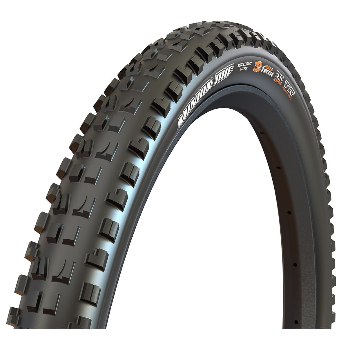 Dæk MAXXIS MINION DHF 29x2.50 WT DH E50 3C MaxxGrip Tubeless Ready Souple Sort