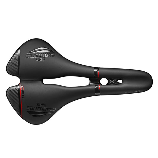 SELLE SAN MARCO ASPIDE CARBON FX OPEN FIT WIDE Carbon Rails Saddle Black
