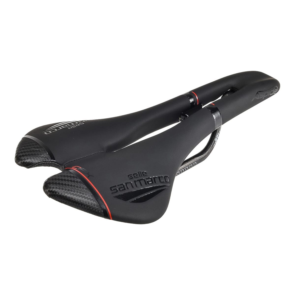 SELLE SAN MARCO ASPIDE CARBON FX OPEN FIT WIDE Carbon Rails Saddle Black