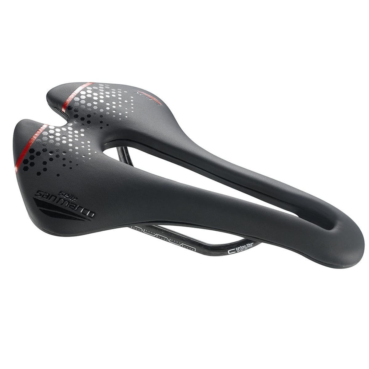 Sella SELLE SAN MARCO ASPIDE SHORT OPEN-FIT CARBON FX NARROW Rotaie in Carbonio