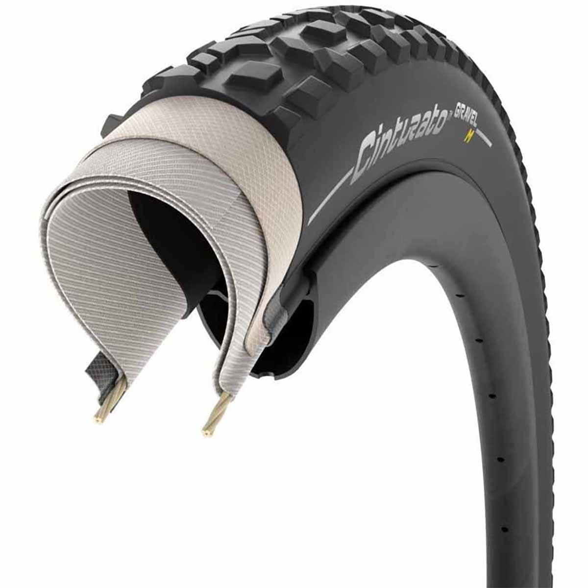 Dæk PIRELLI CINTURATO GRAVEL M 700x40c Tubeless Ready Sort