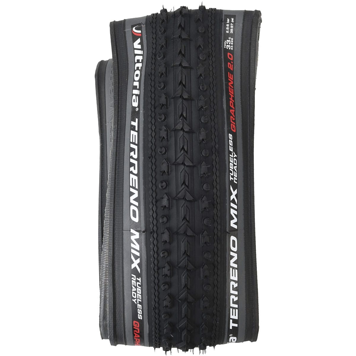 VITTORIA TERRENO MIX Graphene G2.0 700x33c Tubeless Ready -rengas harmaa