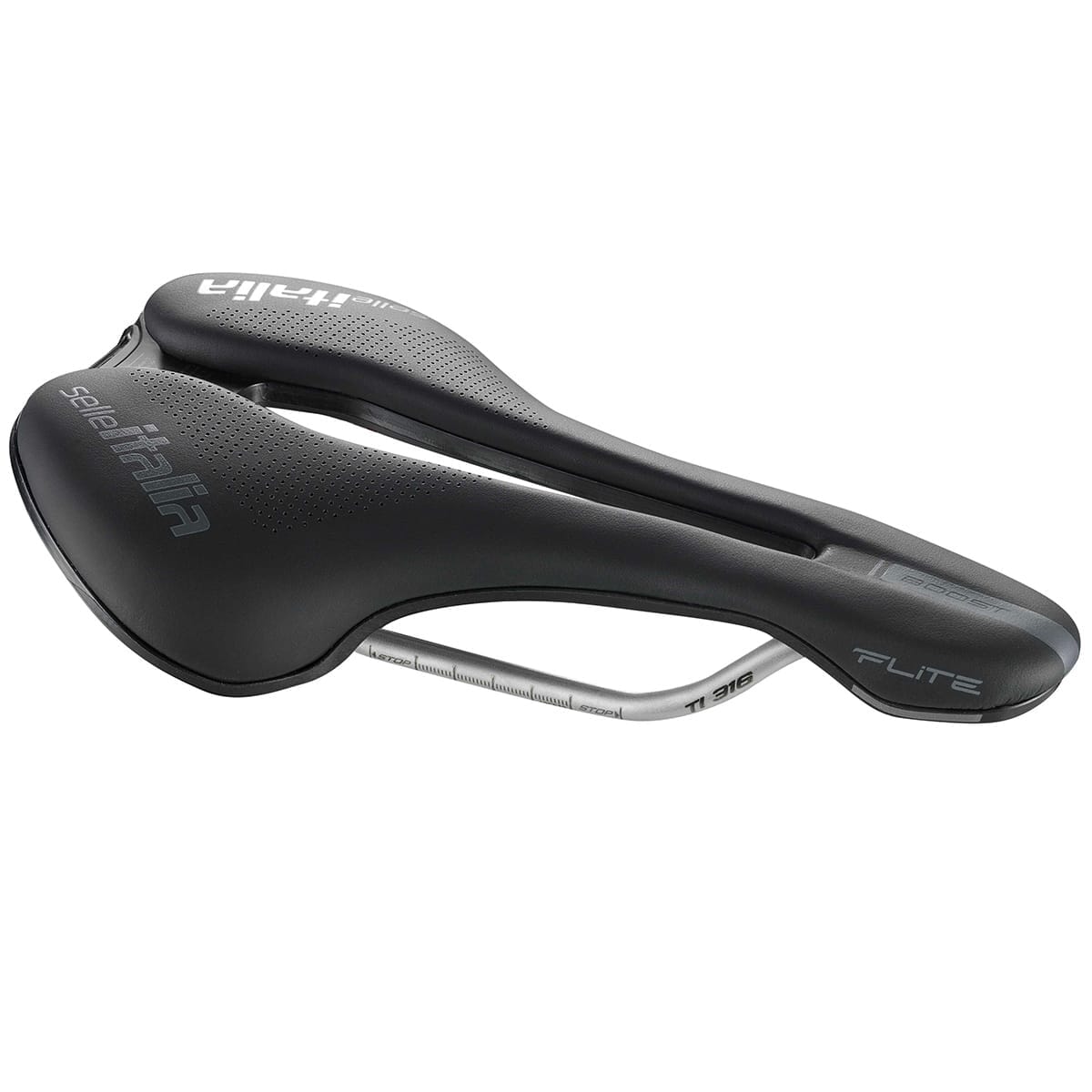 ITALIA FLITE BOOST SUPERFLOW S sadel Ti316 skinnesæt