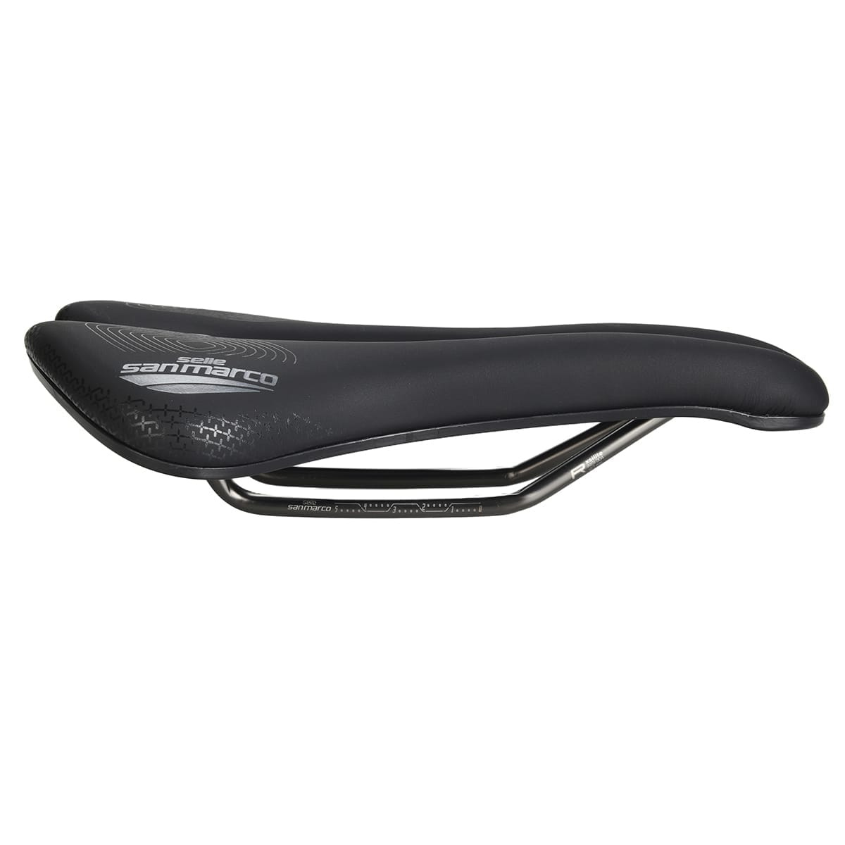 Sadel SELLE SAN MARCO APSIDE SHORT SUPERCOMFORT OPEN-FIT RACING 149mm Mangan Skinne