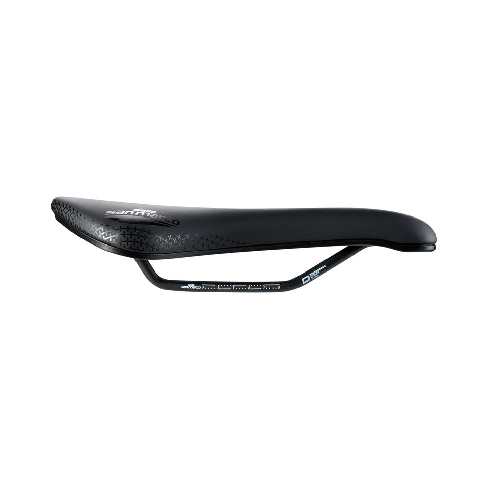 Selim SAN MARCO SHORTFIT 2.0 SUPERCOMFORT OPEN-FIT RACING L3 Largura 155mm Rails Aço Xsilite