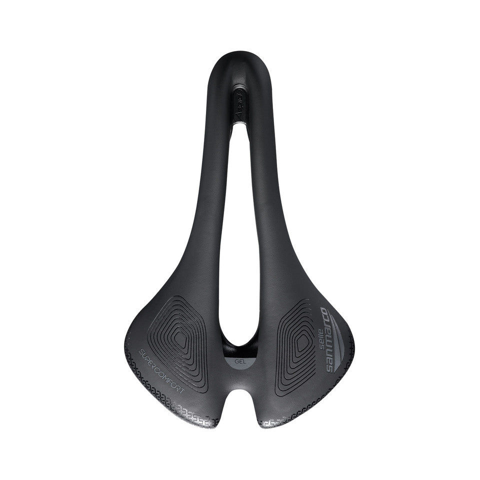 Selim SAN MARCO SHORTFIT 2.0 SUPERCOMFORT OPEN-FIT RACING L3 Largura 155mm Rails Aço Xsilite