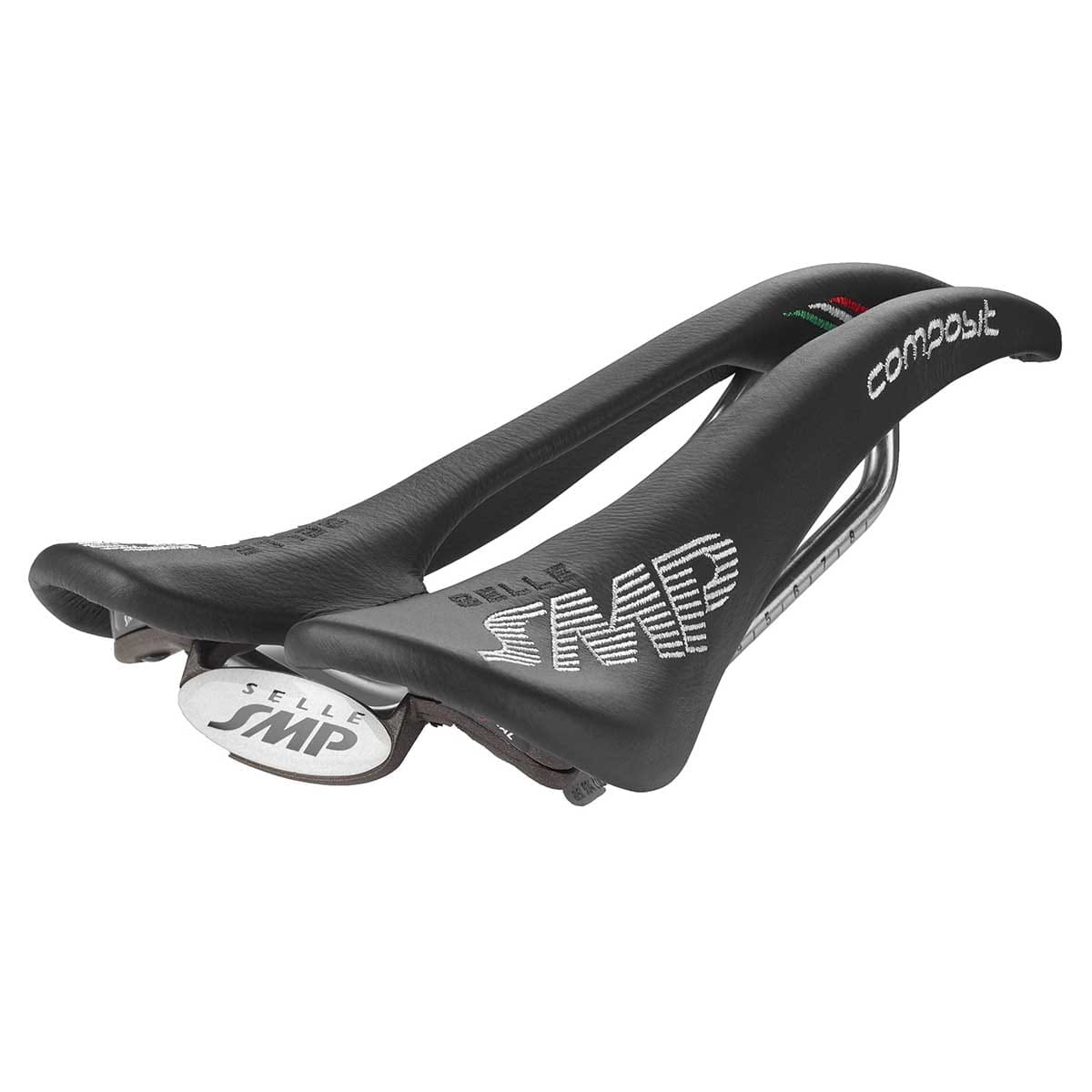 Selle SMP COMPOSIT sadel med rustfrie skinnebeslag