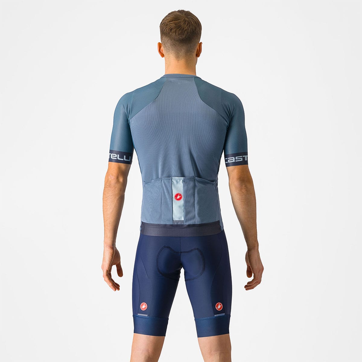 Cykelbyxor med hängslen CASTELLI ENTRATA 2 Blå