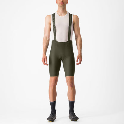 CASTELLI ESPRESSO Lühikesed Traksidega Rattapüksid Khaki