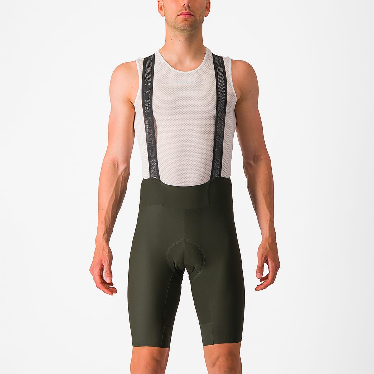 Spodenki Kolarskie z Szelkami CASTELLI ESPRESSO Khaki