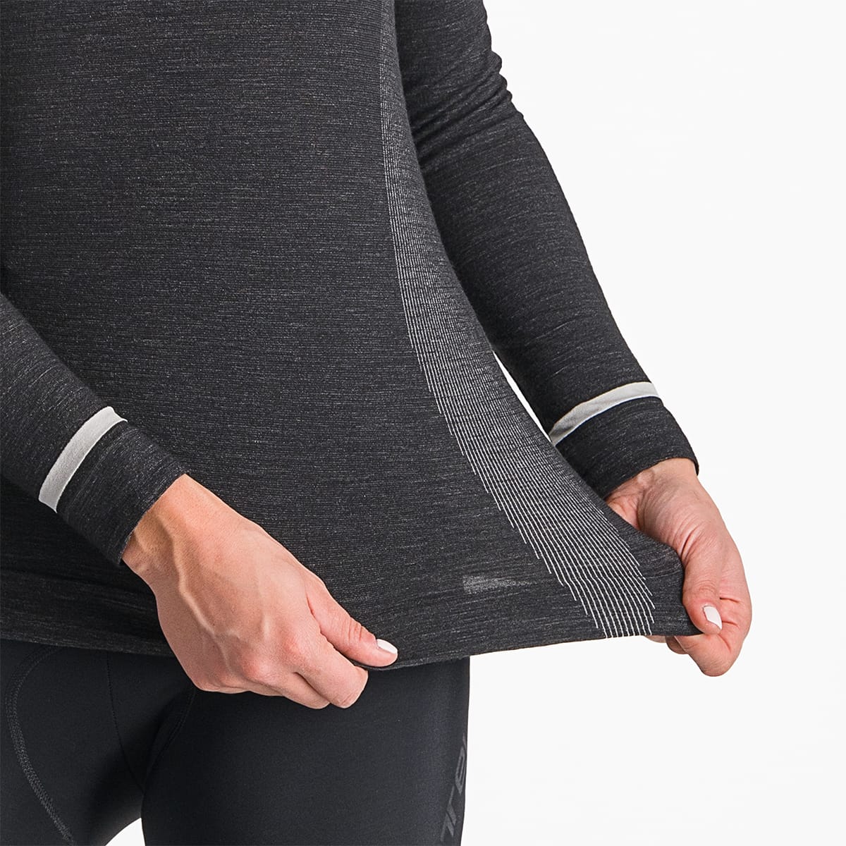 Ondergoed CASTELLI MERINO SEAMLESS Dames Lange Mouwen Zwart