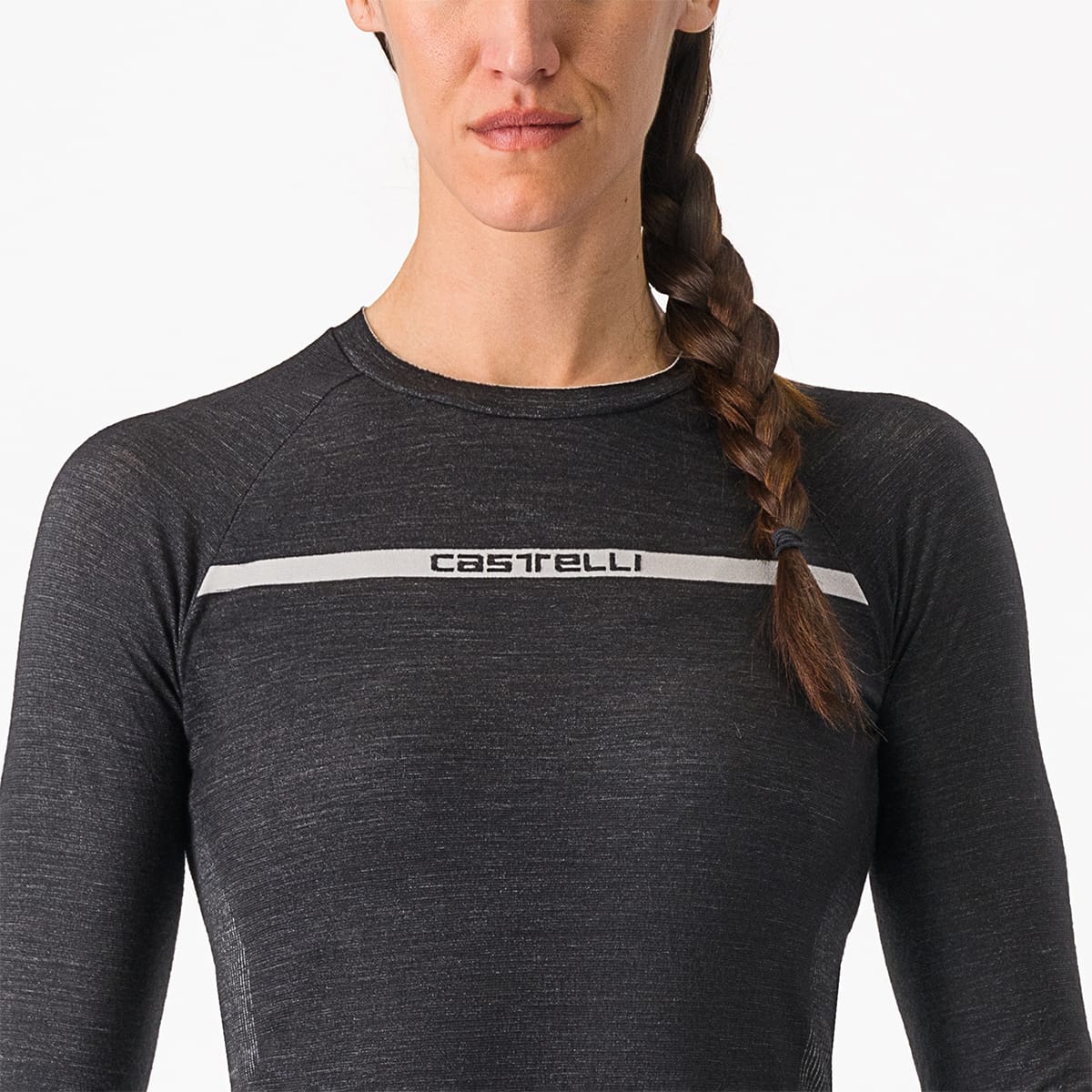Ondergoed CASTELLI MERINO SEAMLESS Dames Lange Mouwen Zwart