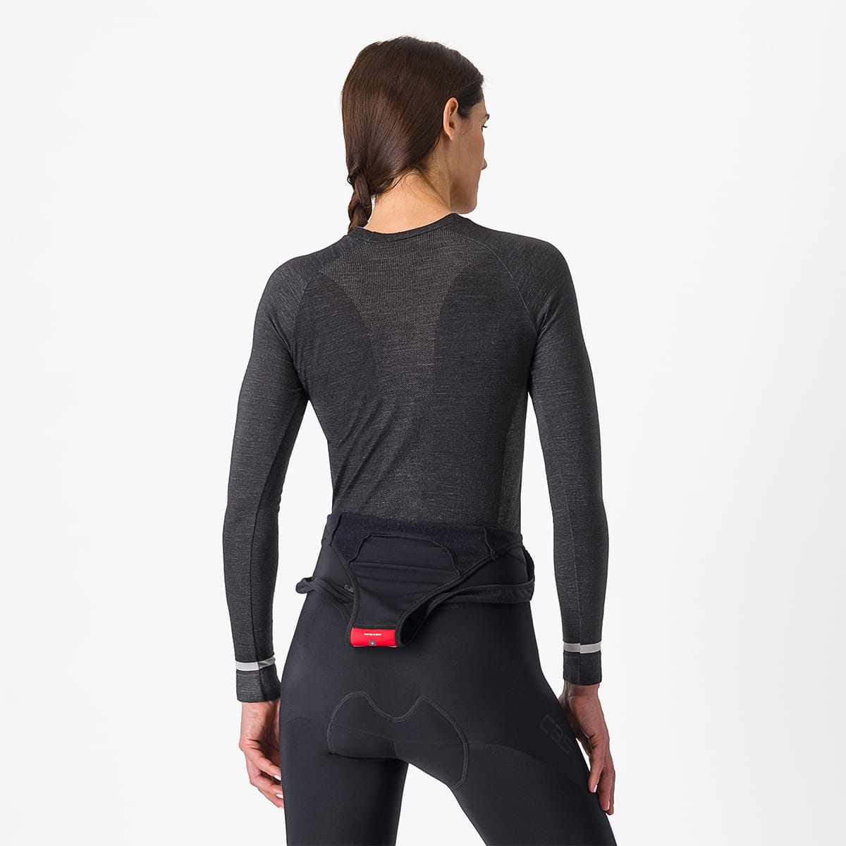 Ondergoed CASTELLI MERINO SEAMLESS Dames Lange Mouwen Zwart