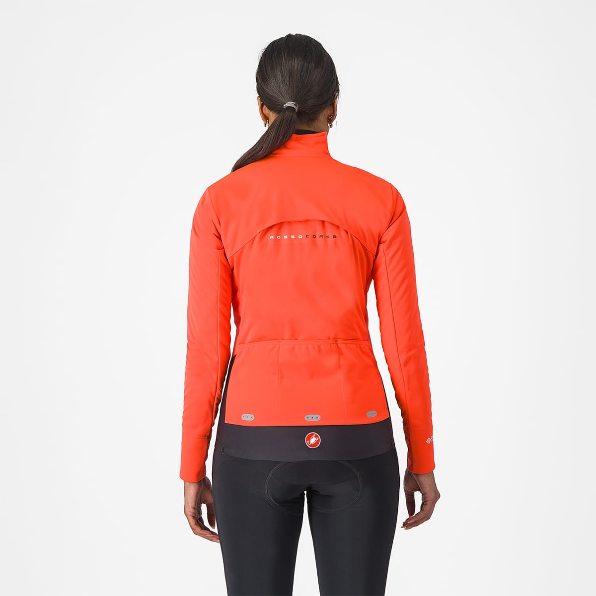 Jacke CASTELLI ALPHA DOPPIO ROS Damen Koralle/Schwarz